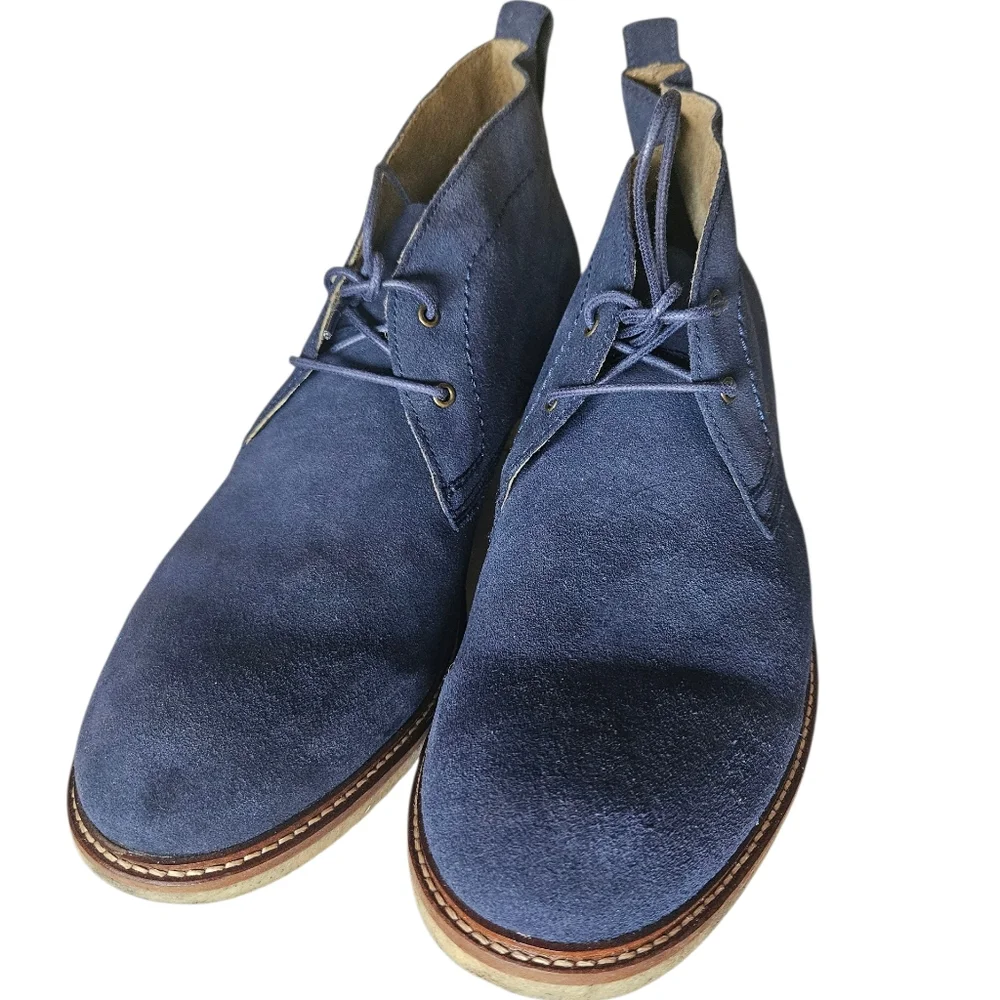 Banana Republic Blue Suede Leather Chukka Boot Shoes Sz.10.5